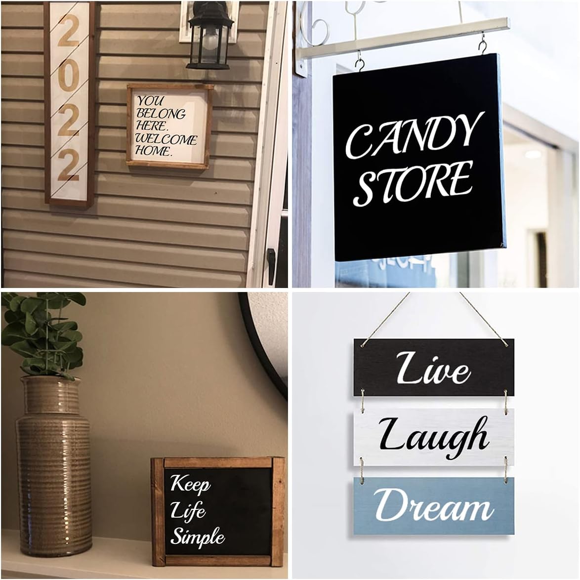 2.5 Inch Alphabet Letter Stencils for Painting - 70 Pack Letter and Number Stencil Templates with Signs for Painting on Wood, Reusable Cursive Letters Stencils for Chalkboard Wood Signs & Wall Art