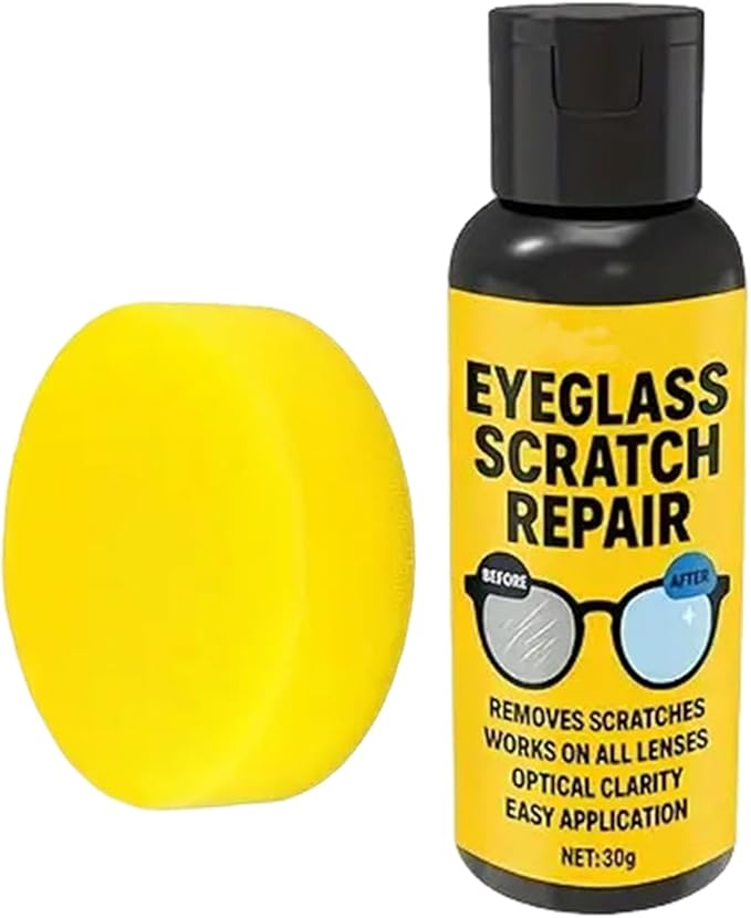 Glasses Lens Scratch Remover, Eyeglass Scratch Remover, Eyeglass Cleaner Spray, Sunglasses Cleaning Kit for Camera/Mirror/Windshield/Stove