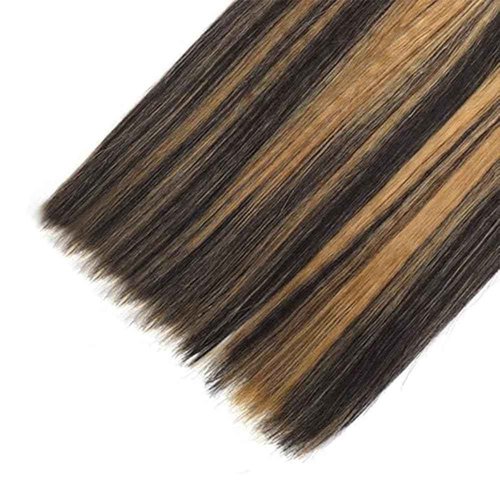 BilltiiWW P1B/27 Straight Bundles Color 27 Human Hair Mixed With 1B Brazilian Straight Bundles Natural Blonde Highlight Human Hair for Black Women 18 20 22 Inch