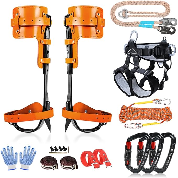 MITOJOSYEER Tree Climbing Gear - Tree Climbing Spikes Suitable for Tree Work, Fruit Picking,Tree Climbing,Logging of Tree ...