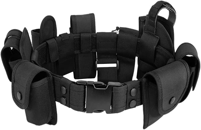 KDKDXV 10 in 1 Police Utility Belt Tactical Security Guard Duty Belt Versatile Military Modular Equipment System Molded Du...