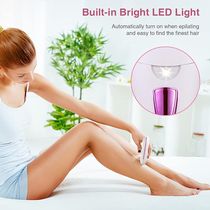 Epilator Smooth Glide Epilator for Women Face RechargeableEpilator for Women FacialEpilator Hair Remover Smooth GlideEpilator for WomenFace Bikini Hair Removal Arms/Face/Peach Fuzz White Portable