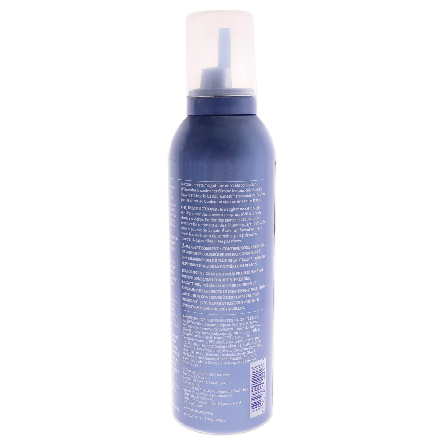 Roux Fanci-Full Instant Color Mousse, 6 Fl Oz, 21 Plush Brown, Temporarily Enriches Medium to Dark Brown Hair