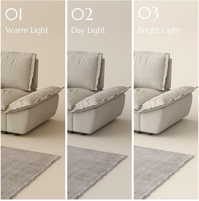 POVISON Oversized Modular Sectional Sailboat Sofa for Living Room with Adjustable Backrest Sectional Couches Large Deep Sofa Set 3 Seats Big with Ottoman Comfy Cloud Couch for House Office