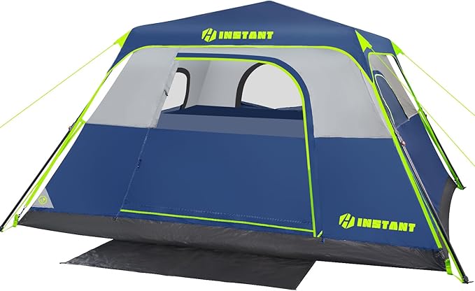 HINSTANT 4/6/8 Person Instant Tent, Waterproof Pop Up Tents for Camping with Rainfly, 60 Seconds Easy Setup, Automatic Cab...