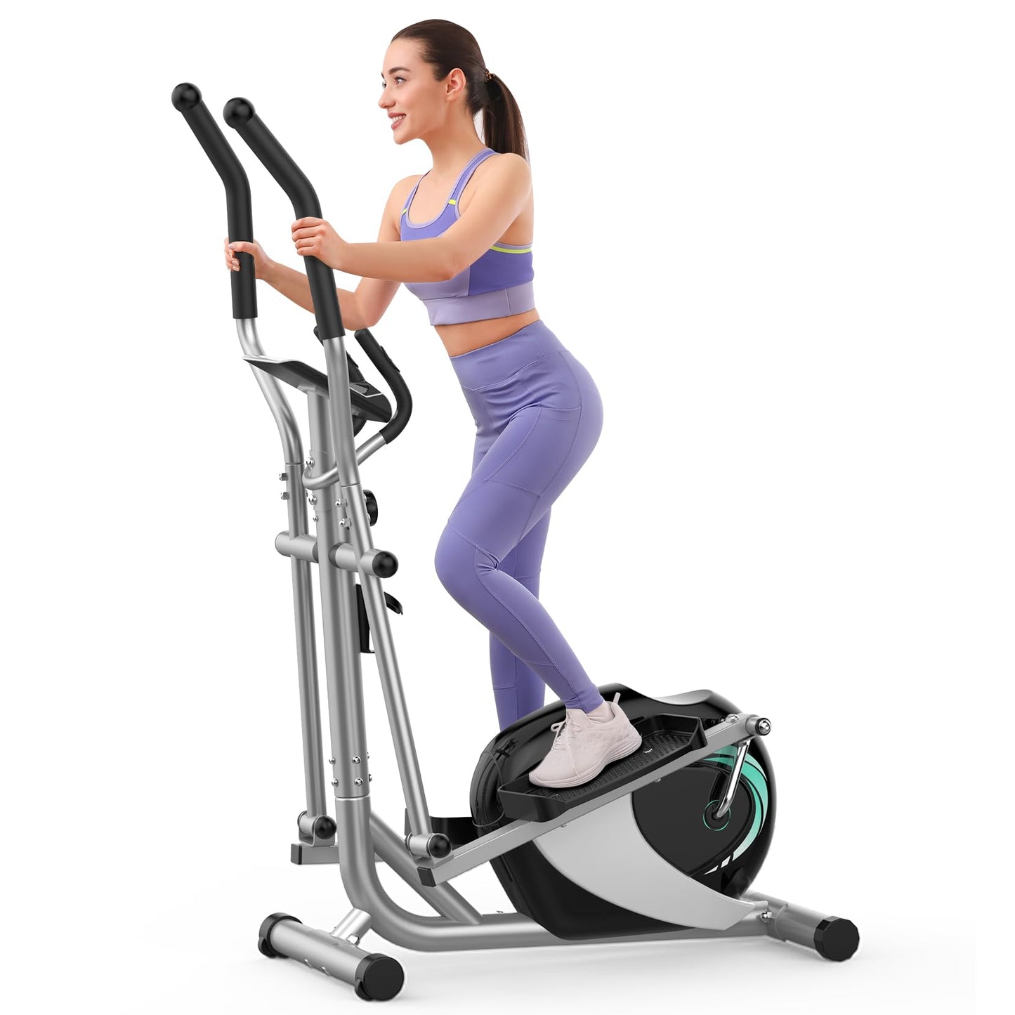 Elliptical Exercise Machine, Dripex Magnetic Elliptical Machine for Home, Hyper-Quiet Elliptical Training Machines w/ 13.2lbs Flywheel, 16 Resistance Levels, Pulse, LCD Monitor