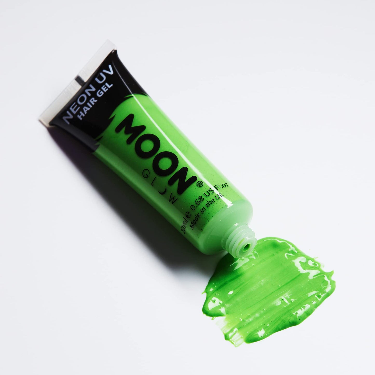 Moon Glow - Blacklight Neon UV Hair Gel - 0.67oz Intense Green - Temporary wash out hair color - Spike and Glow!