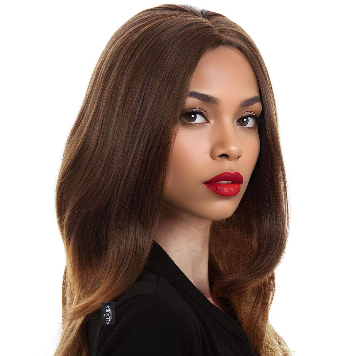 ALLAURA Compatible with Melania Trmp and Kamala Harris Wig - Long Brown Wavy Wigs Women Curly Hair Cosplay Full Wig | Realistic