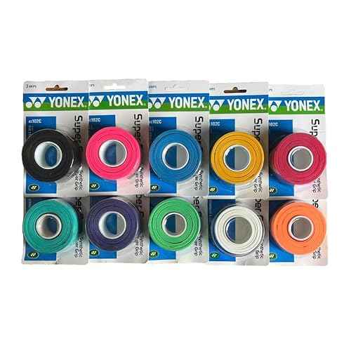 YONEX Overgrip Super GRAP 3 Pack - Tennis, Badminton, Squash - Choice of Colors