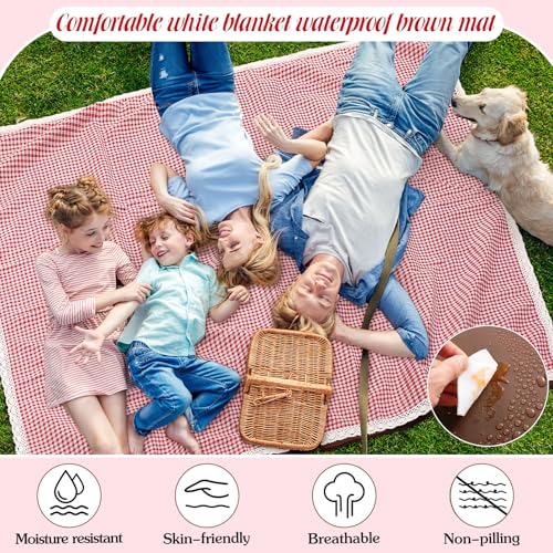 VitalCozy Waterproof Picnic Blankets 59 x 78in Outdoor Blanket Foldable 2 in 1 Double Layer Sandproof Beach Mat with Carry...