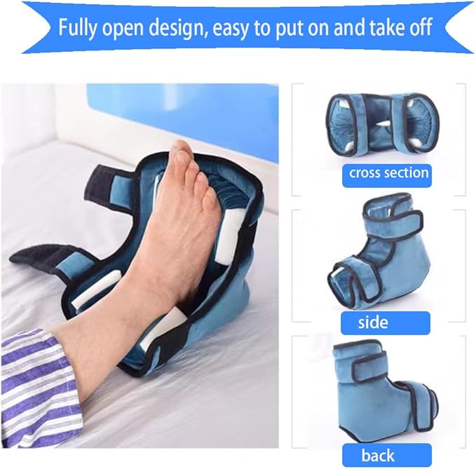 AUSTYLCO 2PCS Heel Protector Cushion-Foot Support Pillow,Anti-Decubitus Heel Pad for Heel Pain Relief,Pressure Sores,Pressure Sores,Bed Sores,Plantar Fasciitis,Adjustable in Size