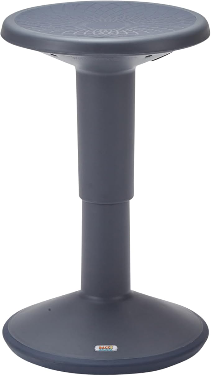 Back2School Express Adjustable Wobble Stool, Flexible Seating, Grey