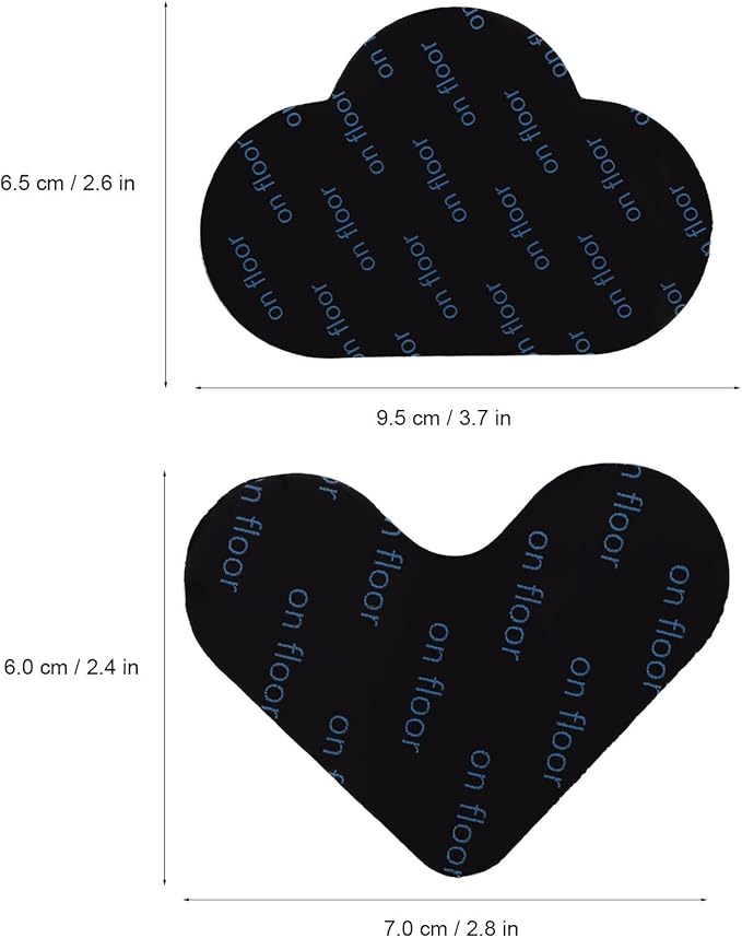 16 Pcs Non Slip Rug Sticker Grippers for Hardwood Floors and Tiles Reusable Washable Carpet Holders with Heart and Cloud Shapes to Keep Area Rugs Flat and Secure