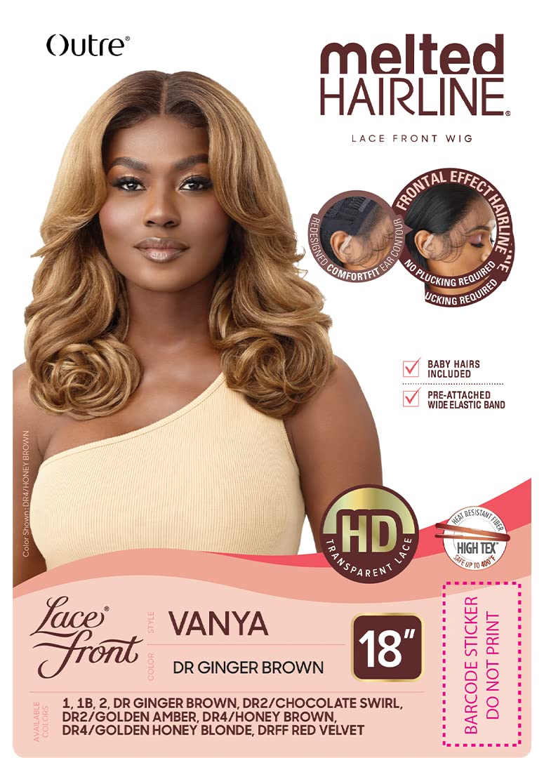 Outre Melted Hairline HD Lace Front Wig VANYA (DR GINGER BROWN)