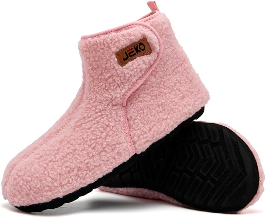 UUBARIS Bootie Slippers for Women Men Furry Warm House Sock Shoes For Indoor Outdoor Travel