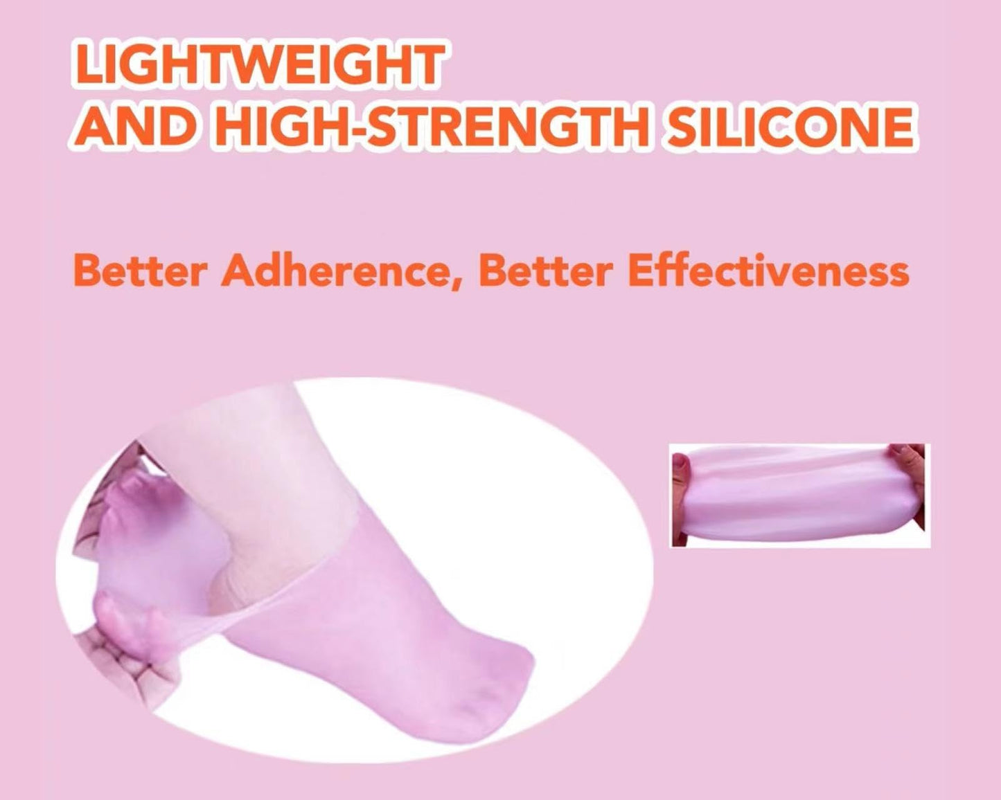2 Pairs Silicone Socks for Dry Cracked Feet Women,Silicones Moisturizing Socks,Foot Spa Pedicure Silicone Socks for Repairing Dr