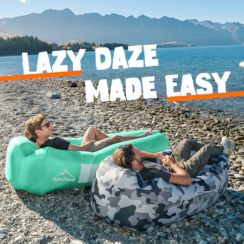 AlphaBeing Inflatable Lounger Beach Chair Accessories, Air Sofa Hammock Inflatable Couch for Camping Backyard Lakeside wit...