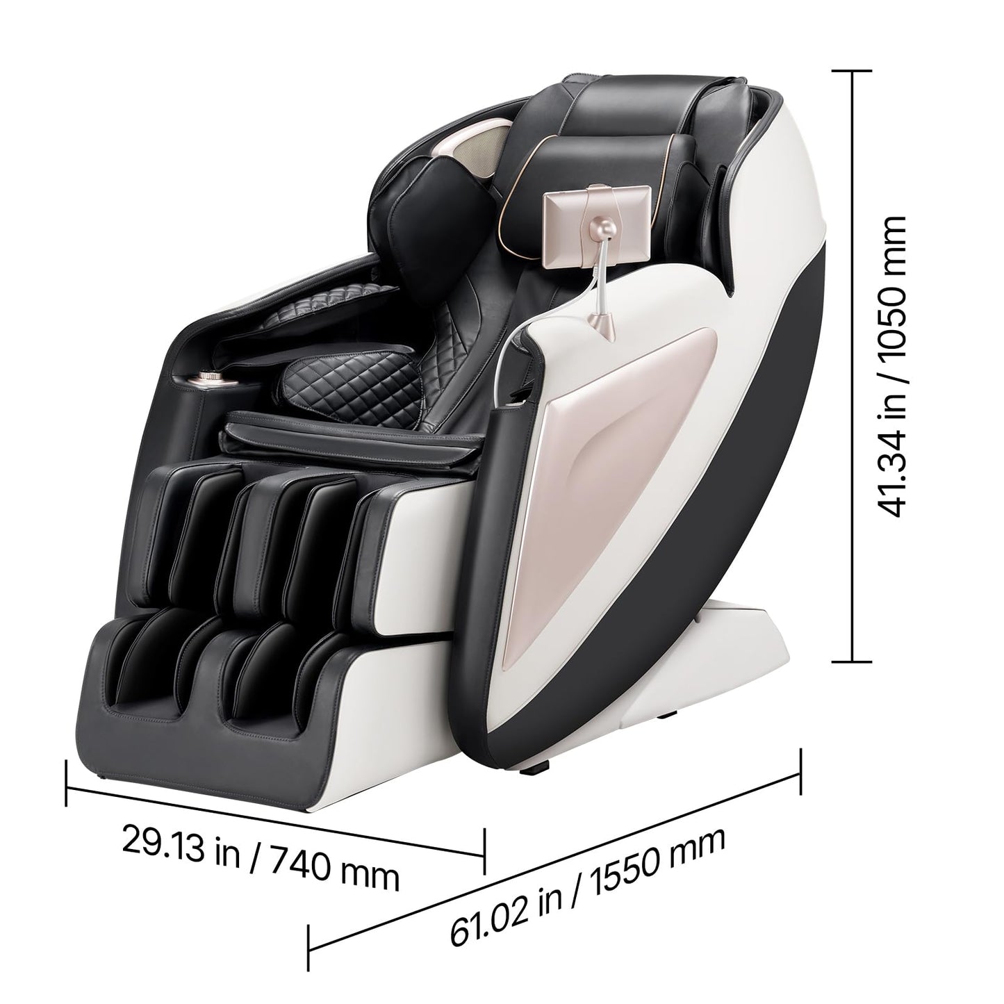 VEVOR Full Body Massage Chair, 3D Zero Gravity Recliner with SL Track, 18 Auto Modes, Heat, Foot Rollers, Armrest Control, LCD Display, 36 Airbags, Retractable Footrest