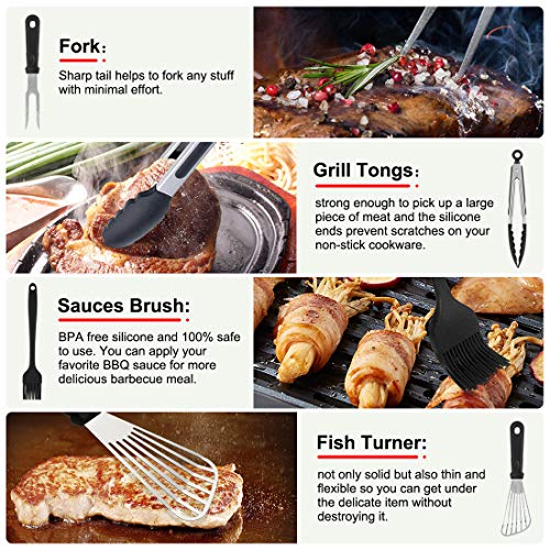 Griddle Accessories Kit, 140 Pcs Griddle Grill Tools Set for Blackstone and Camp Chef, Professional Grill BBQ Spatula Set ...