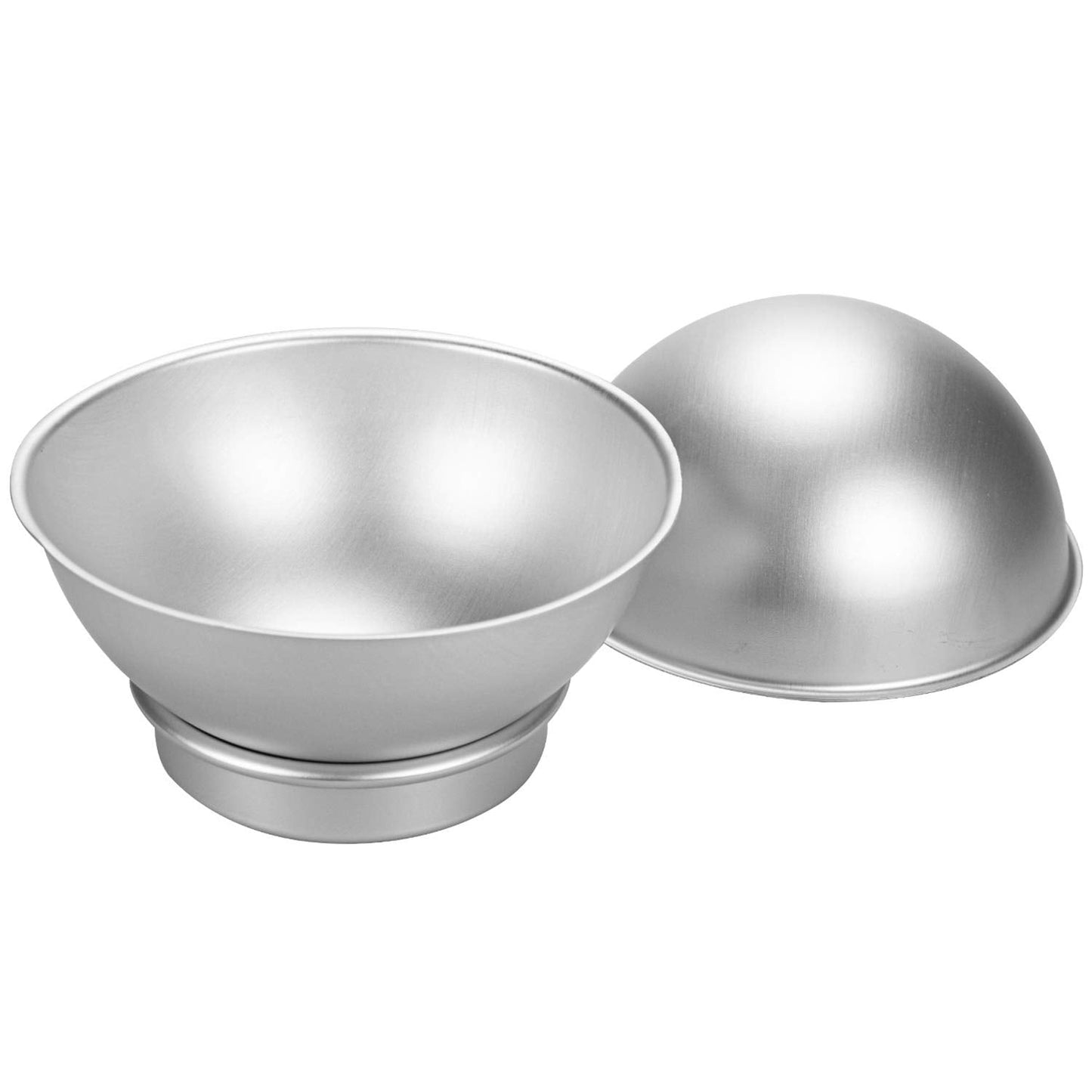 Hedume Set of 8 Cake Sphere Pan, 6.5 Inches 3D Sports Ball Cake Pan to Create Any Ball Shaped Cake, Includes 4 Semicircles and 4 Chassis