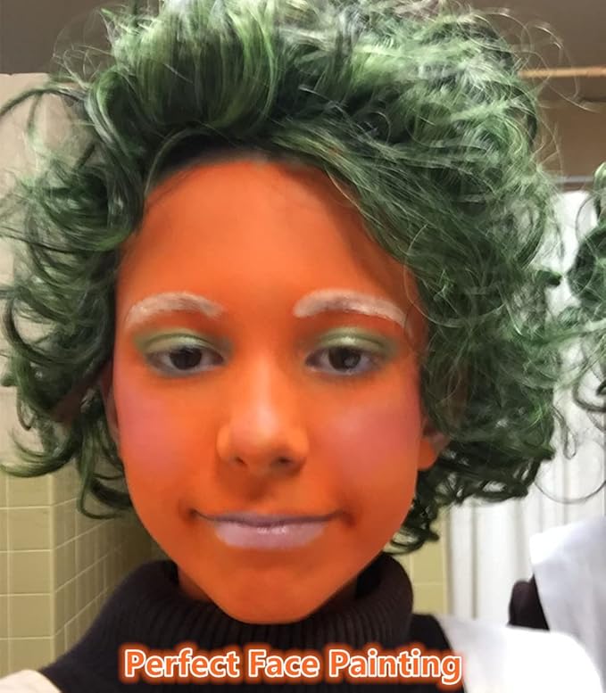 Go Ho Orange Body Paint Washable(2.37oz/pc),Water Based Cream Orange Face Body Paint for Starfire SFX Cosplay Costumes Festivals Halloween Pumpkin Makeup