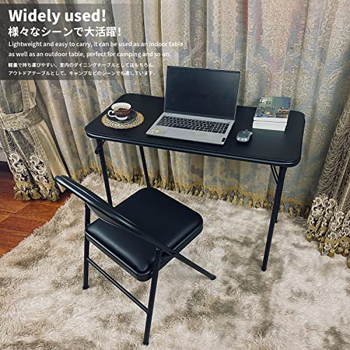 BOOSDEN Foldable Table and Chair Set, Folding Card Table and Chairs, Folding Tables Chair Set, Foldable Tables and Chairs ...