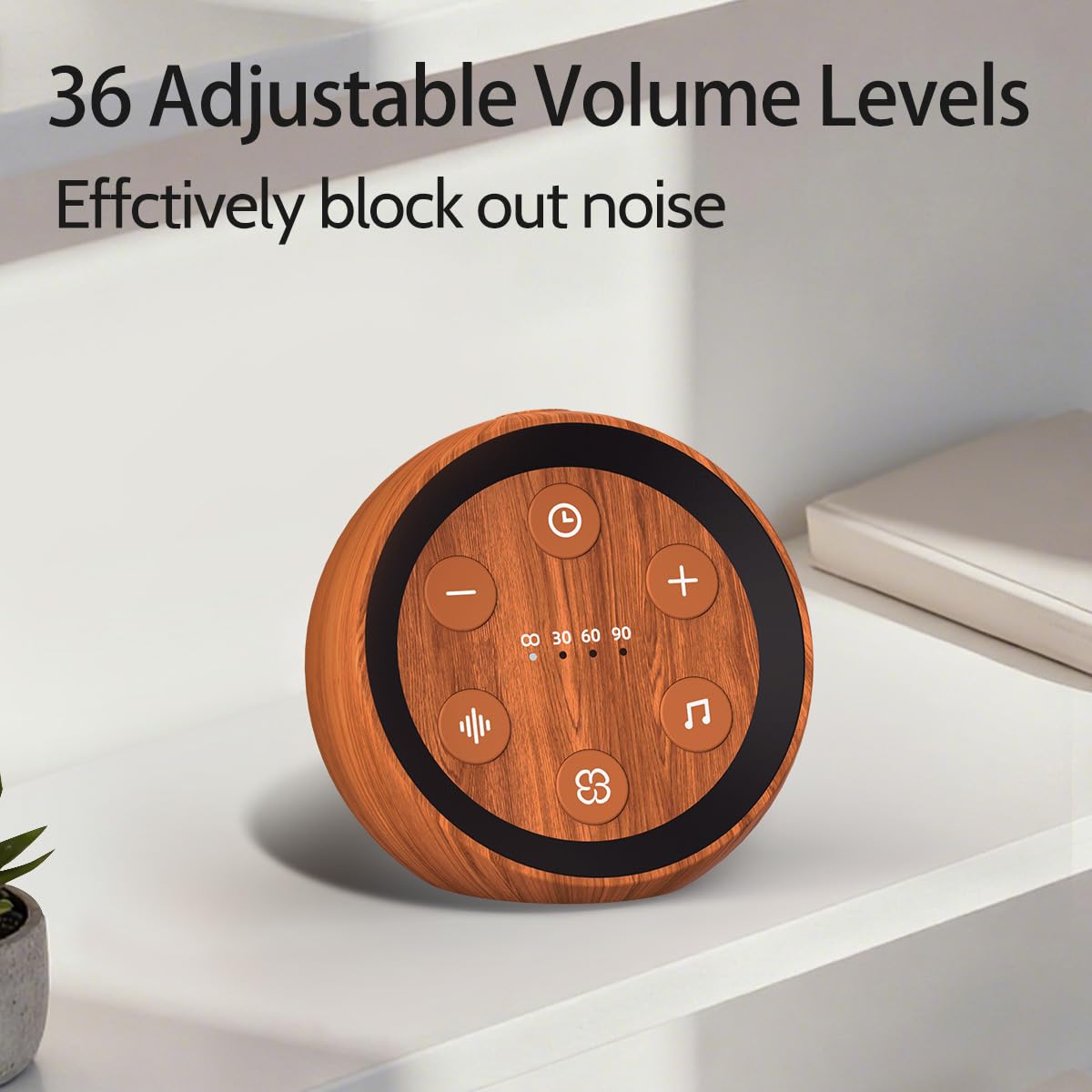 Battery Small Sound Machine White Noise Sleep Machine with 32 Calming Sounds 32 Volume Levels Portable Brown Noise Machine for Baby Kid Adult with 4 Timer for Travel Office Privacy
