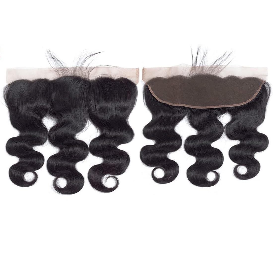 13x4 Body Wave Lace Closure Human Hair 100% Unprocessed Free Part Human Hair Natural Black Color (13x4 Body Wave, 14 Inch)