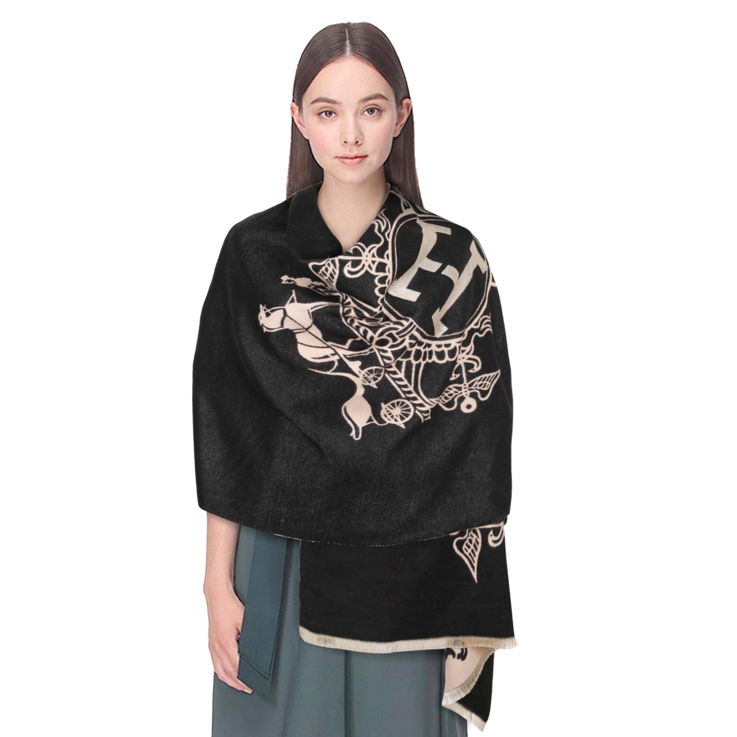 EXTREE Women's Scarf Pashmina Shawls and Wraps for Evening Dress Bridesmaid Wedding Bridal Winter Warm Long Large Scarves