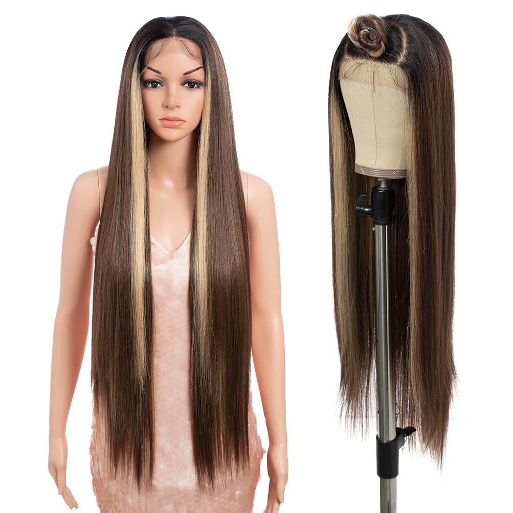 Style Icon 36    Super Long 13x4 Lace Wig Easy-360 Lace Frontal Wigs Free Part Lace Front Wigs with Baby Hair (36, TTOL4/30S/26J