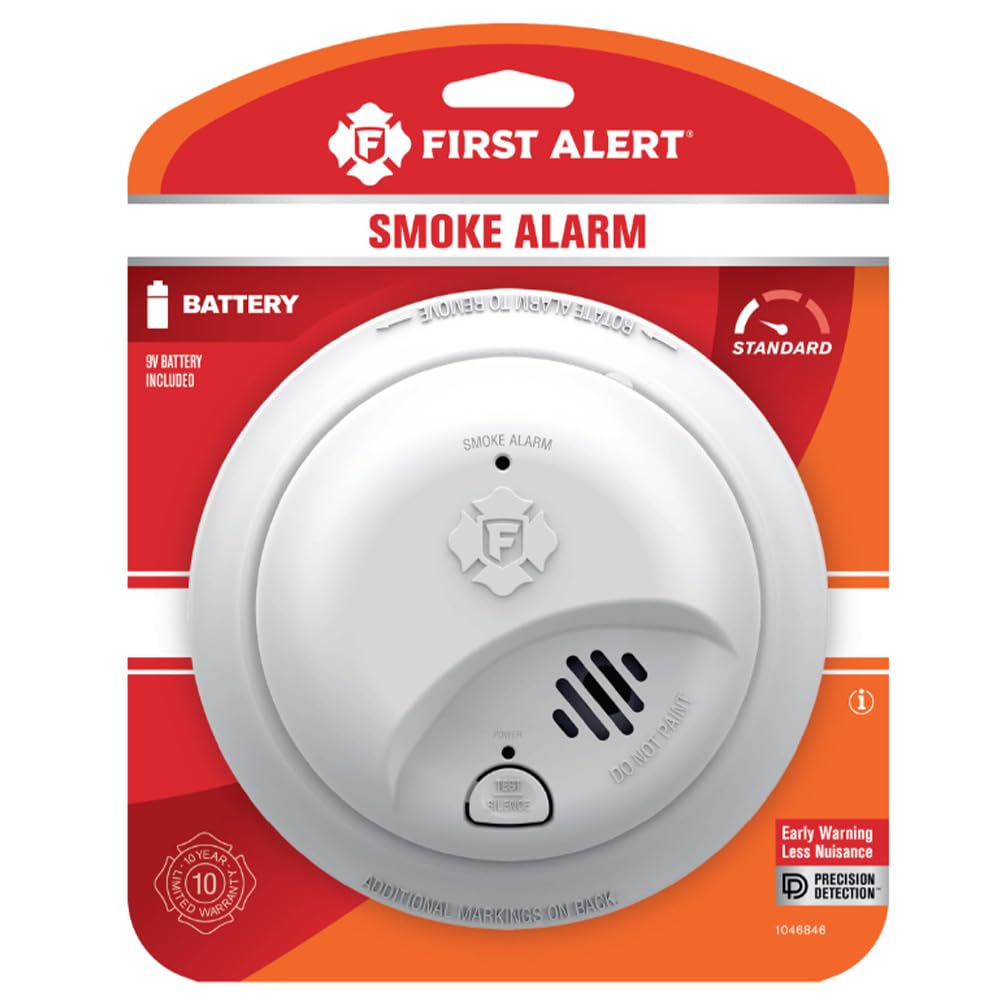 First Alert 1046846 RV Approved Battery-Operated Smoke Alarm