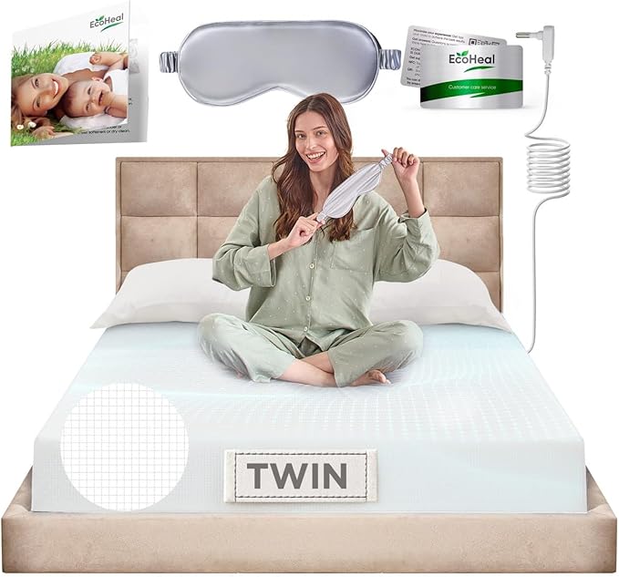 Earth Grounding Sheets Twin Size with 12% Silver Fiber & 4% Silk & 84% Cotton - White - SGS Quality Certified Grounded Well Bed Sheet - Conductive Fitted Sheet for Better Sleep