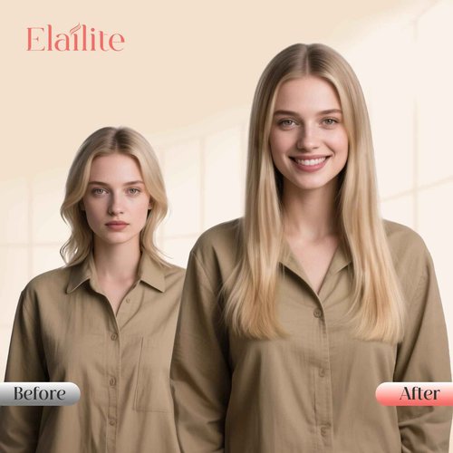 Elailite Clip in Hair Extensions Real Human Hair 3PCS Lace Weft Remy Hairpieces for Women 20 Inch 80g Light Auburn