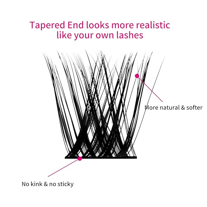 Lash Clusters 15-20mm 96Pcs Individual Lashes Cluster Mixed Tray D Curl Lash Clusters DIY Eyelash Extensions Individual Cluster Lashes DIY Lash Extension Kit Home (F2-0.07D, 15-20mm)