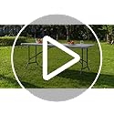 Folding Table 6ft, Heavy-Duty 500lbs Weight Capacity Foldable Table with HDPE Top & Steel Legs, Portable 6 Foot Picnic Tab...
