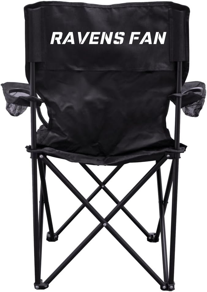 VictoryStore Outdoor Camping Chair - Ravens Fan Camping Chair with Carry Bag