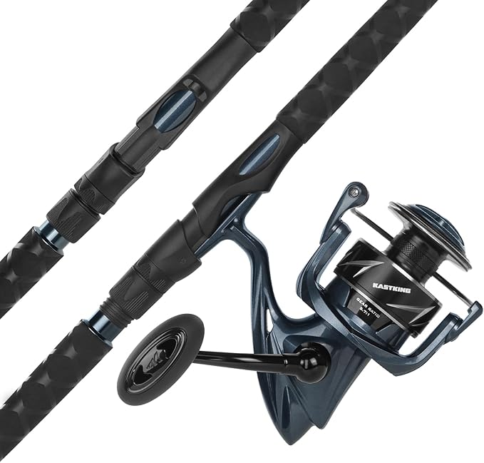 KastKing ReKon Saltwater Fishing Rod and Reel Combo, Fishing Poles & Reels Combo, Graphite Blank, Zirconia Rings, NyliTech...