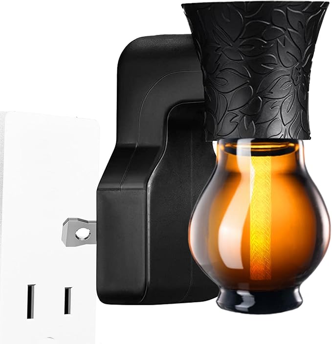 Refillable Plug in Oil Diffuser, 1 Pack Blank for DIY Air Freshener Home Scent, Work with Aromatherapy Essential Oil, EO+Water, Fragrance Refill for Plugins (Polarized Plug + Glass + Wick)