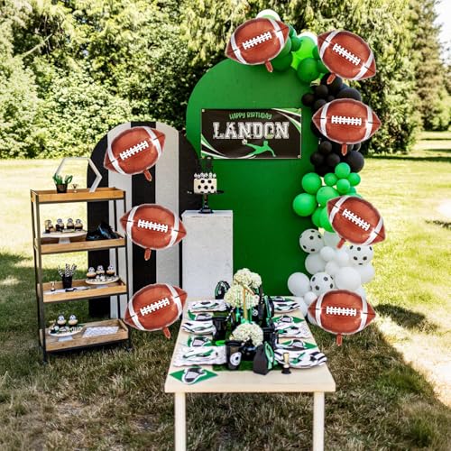 Football Balloons, 27'' Rugby Shaped Aluminum Foil Balloons for Sports Mylar Balloon Footballs Birthday Party Decorations ...