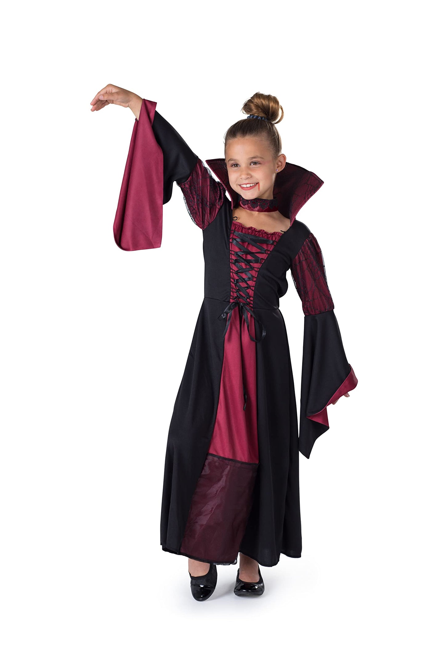 Dress Up America Vampiress Costume for Kids - Girls Vampire Costume - Halloween Vampire Dress