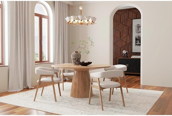 Dining Chairs – Kitchen Chairs Upholstered Set of 2 with Cushioned Seats – Stylish Side Seating for Dining Room, Breakfast Nook, or Small Spaces