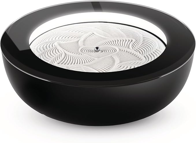 Homedics Drift Sandscape, Perpetual Motion Machine, Zen Garden, Meditation Accessories, Decorative Sandscape, Bluetooth, iOS, Android 16 Inch (Medium), Black