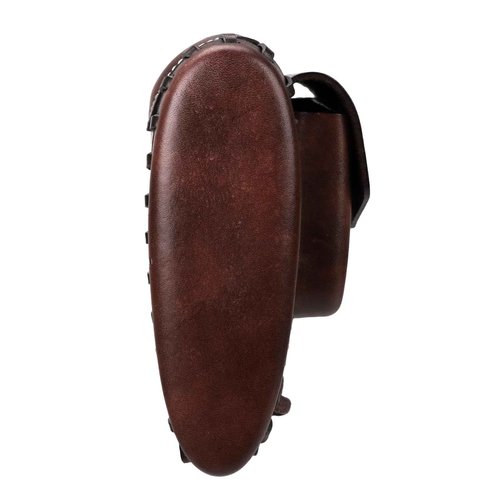 Tourbon Leather Rifle Stock Protective Holder Slip on Recoil Pad Cheek Rest Riser with Cartridges Pouch (Brown)