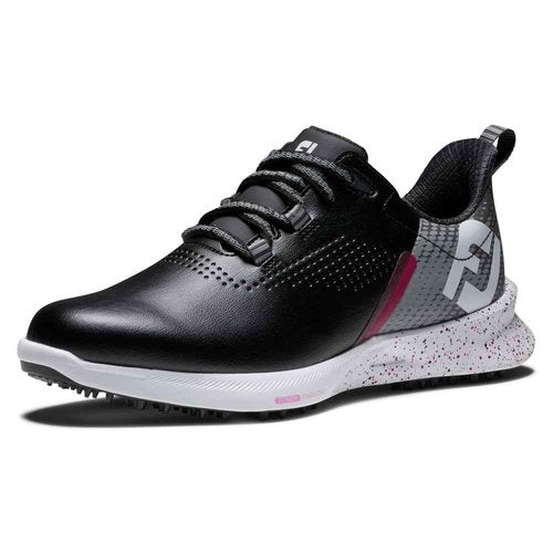 FootJoy Women's FJ Fuel Previous Season Style Golf Shoe, Black/Grey/Hot Pink, 7.5