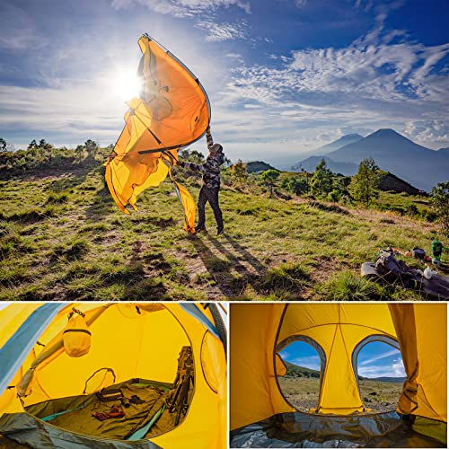 Geertop Portable 2 Person 4 Season Tent Waterproof Backpacking Tent Double Layer All Weather for Camping Hiking Travel Cli...