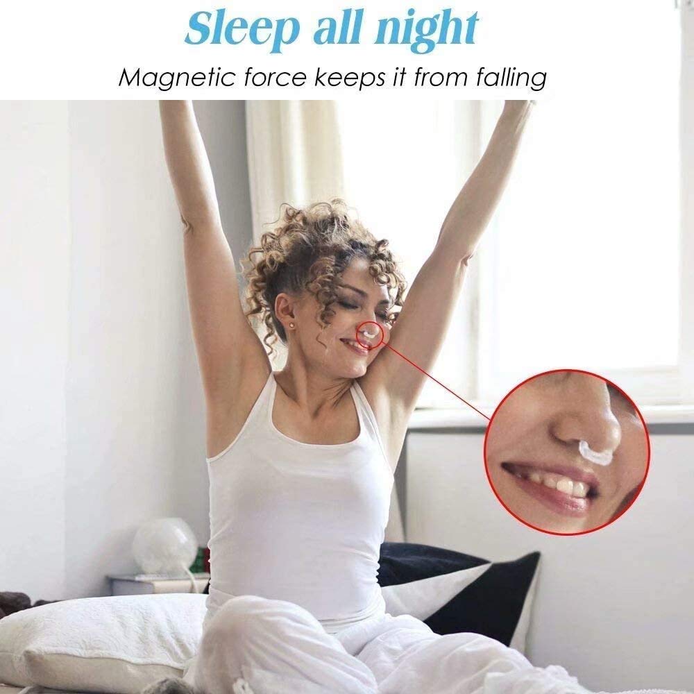 2025 Anti Snore Clip, Magnetic Nose Clip,Silicone Anti Snoring Device for Better Sleep Quality, Comfortable & Professional Snoring Solution Sleeping Aid for Men Women, Snore Stop - 4 Pack