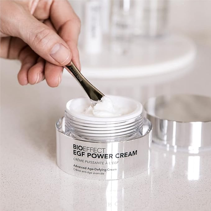 BIOEFFECT EGF Power Cream | Advanced Age-Defying Face & Neck Cream with Epidermal Growth Factor + Hyaluronic Acid + Niacinamide for Wrinkles & Age Spots | 50 mL / 1.69 oz