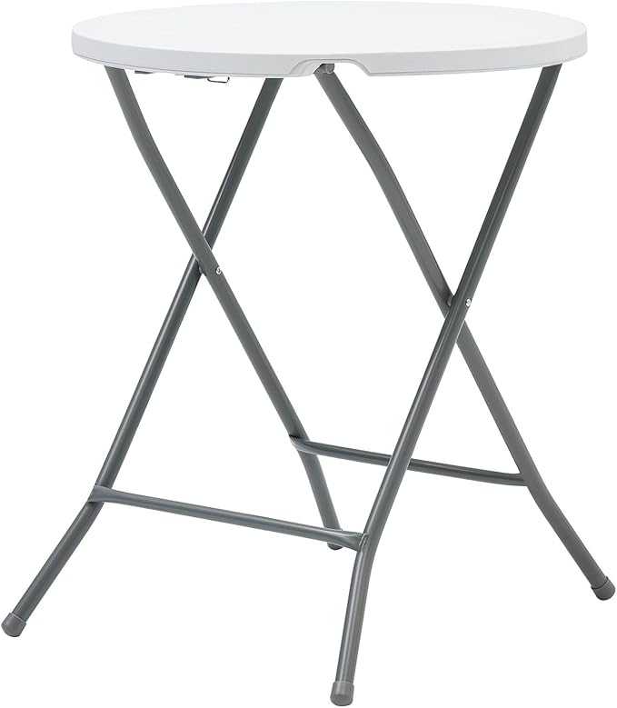 24 Inch,Portable Folding Bar Table,Folding Table Suitable for Indoor/Outdoor Use, Perfect for Courtyards, Gatherings, and Corners, White