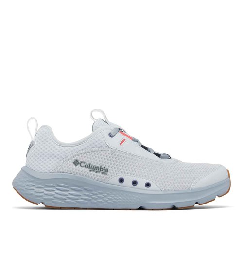 Columbia Mens PFG Castback Non Slip Boat Shoe, Cirrus Grey/Sunset Red, 9