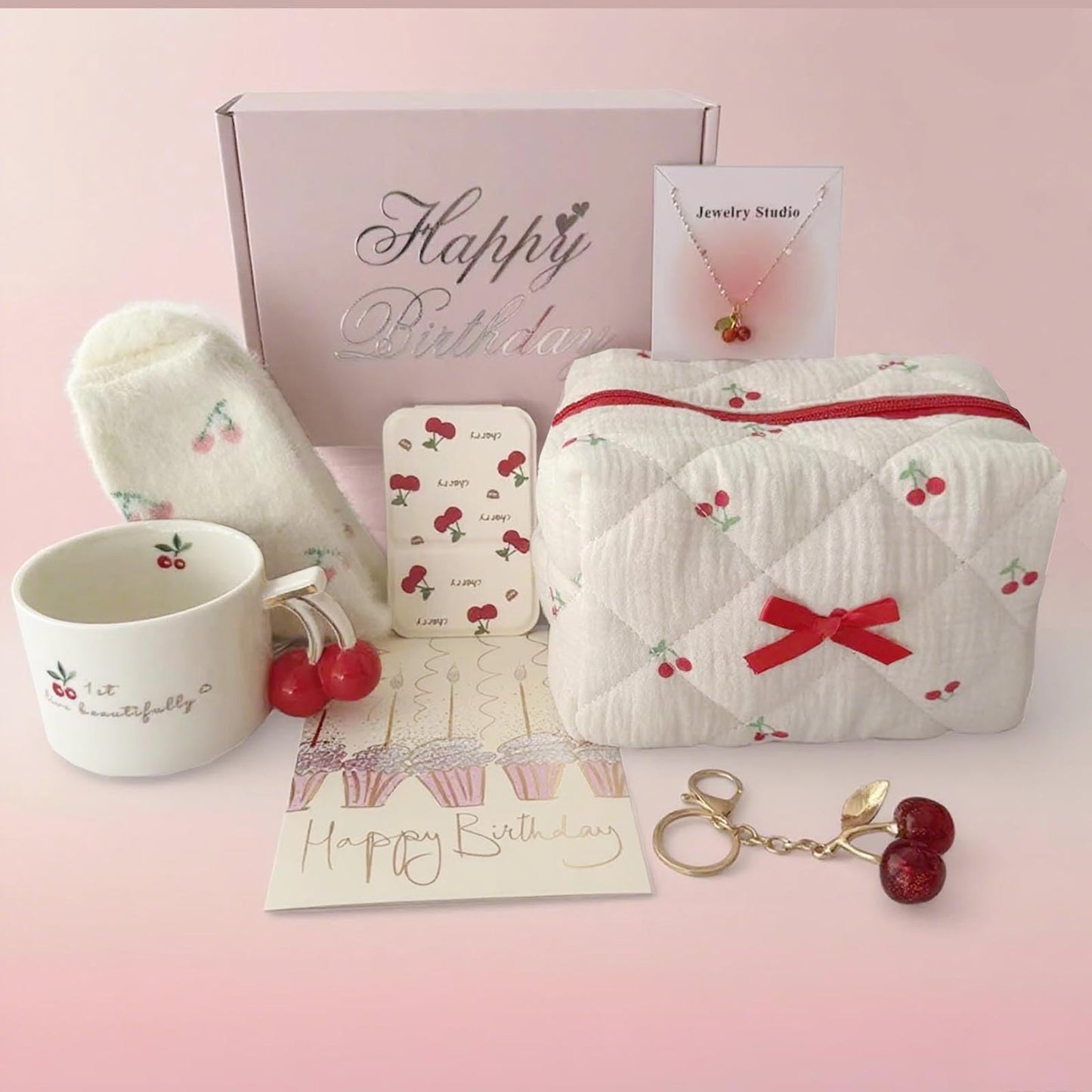 Best Friend Birthday Gifts.Birthday Gifts for Women,Girlfriend.Birthday Gifts for Bestie,teengirl,daughter,Cherry series gifts